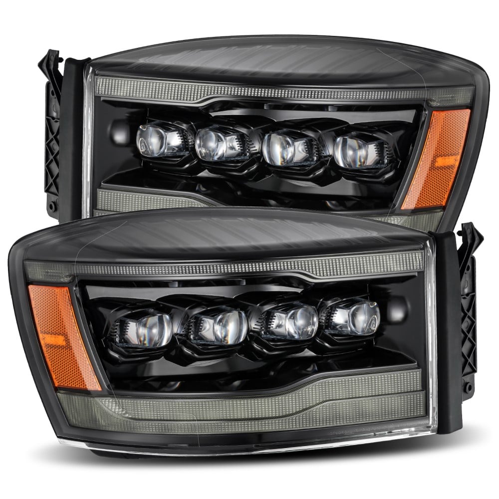 Alpharex NOVA-Series Gloss Black LED Projector Headlights 06-09