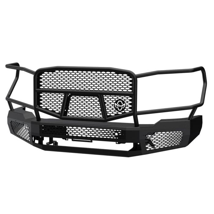 duramax bumper for fishing poles Ranch Hand MFC151BM1 Midnight Series Front Bumper with Grille Guard
