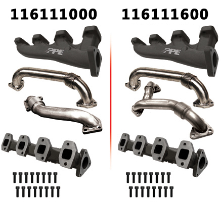 PPE High Flow Exhaust Manifolds w/ Up-Pipes-50 State Legal Duramax