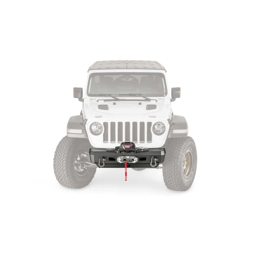 Warn Front Winch Elite Stubby Bumper for 20-23 Jeep Wrangler and Gladiator JL and JT