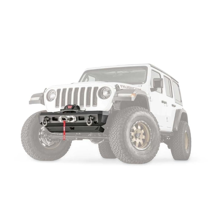 Warn Front Winch Elite Stubby Bumper for 20-23 Jeep Wrangler and Gladiator JL and JT