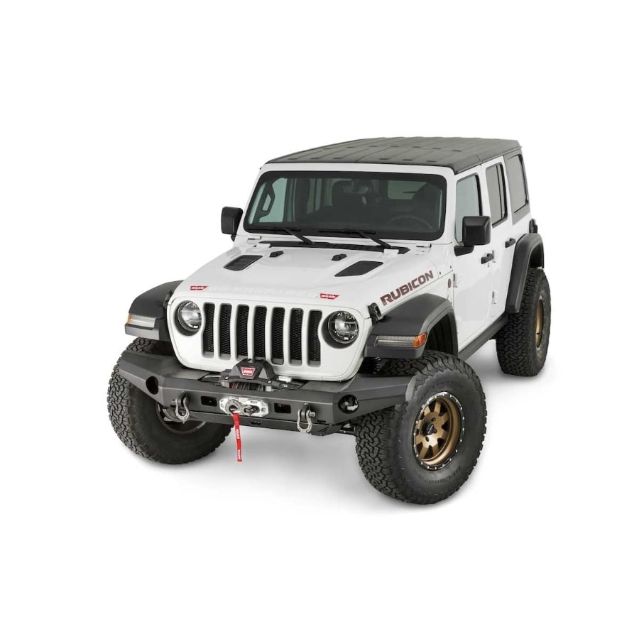 Warn Front Winch Elite Full Width Bumper for 20-23 Jeep Wrangler and Gladiator JL and JT