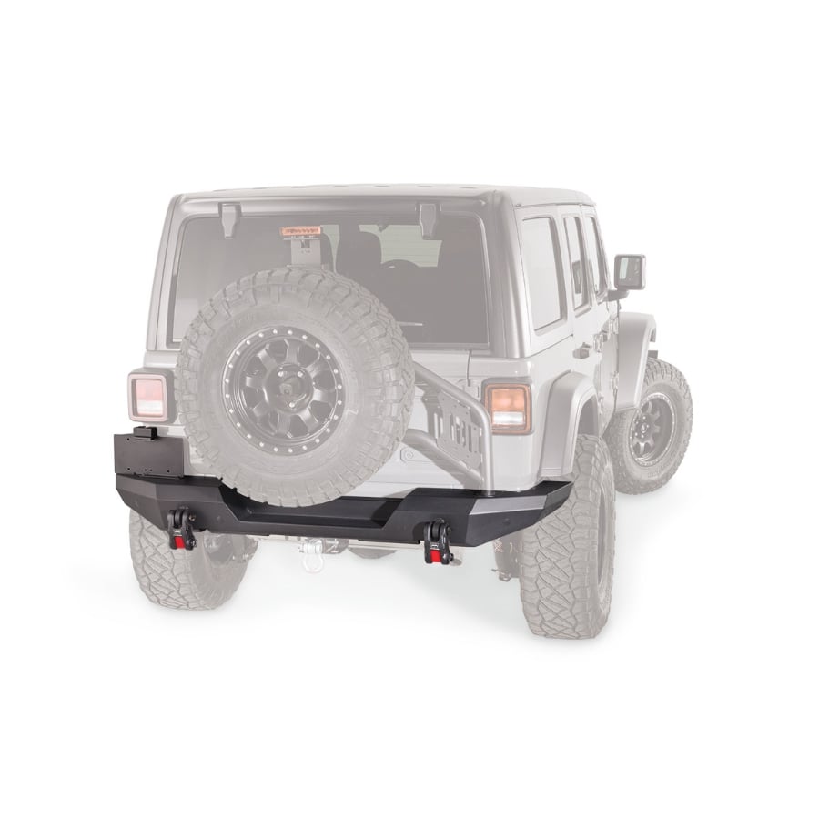 Warn Elite Series Rear Bumper With Tire Carrier Option for 20-23 Jeep Wrangler JL
