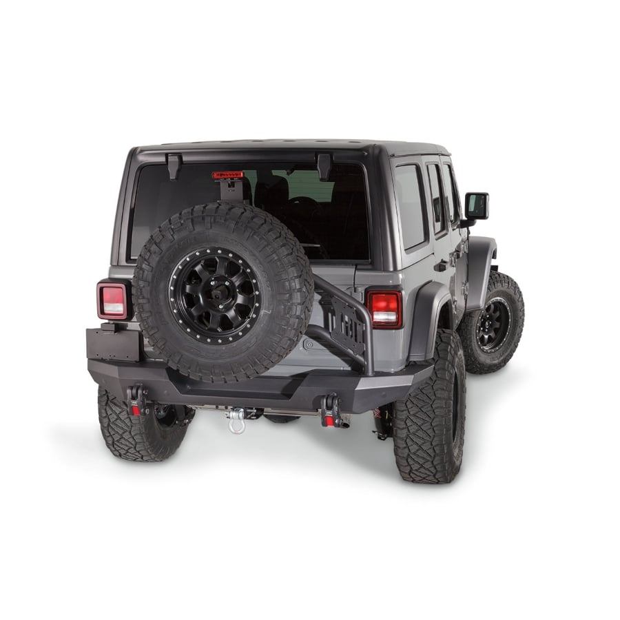 Warn Elite Series Rear Bumper With Tire Carrier Option for 20-23 Jeep Wrangler JL