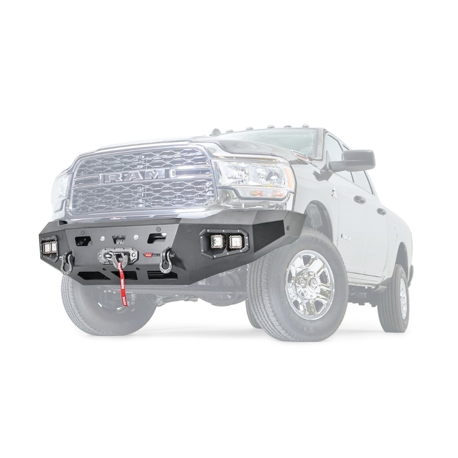 Warn Ascent HD Front Winch Bumpers for 19-23 Ram 2500 and 3500 and 4500 and 5500