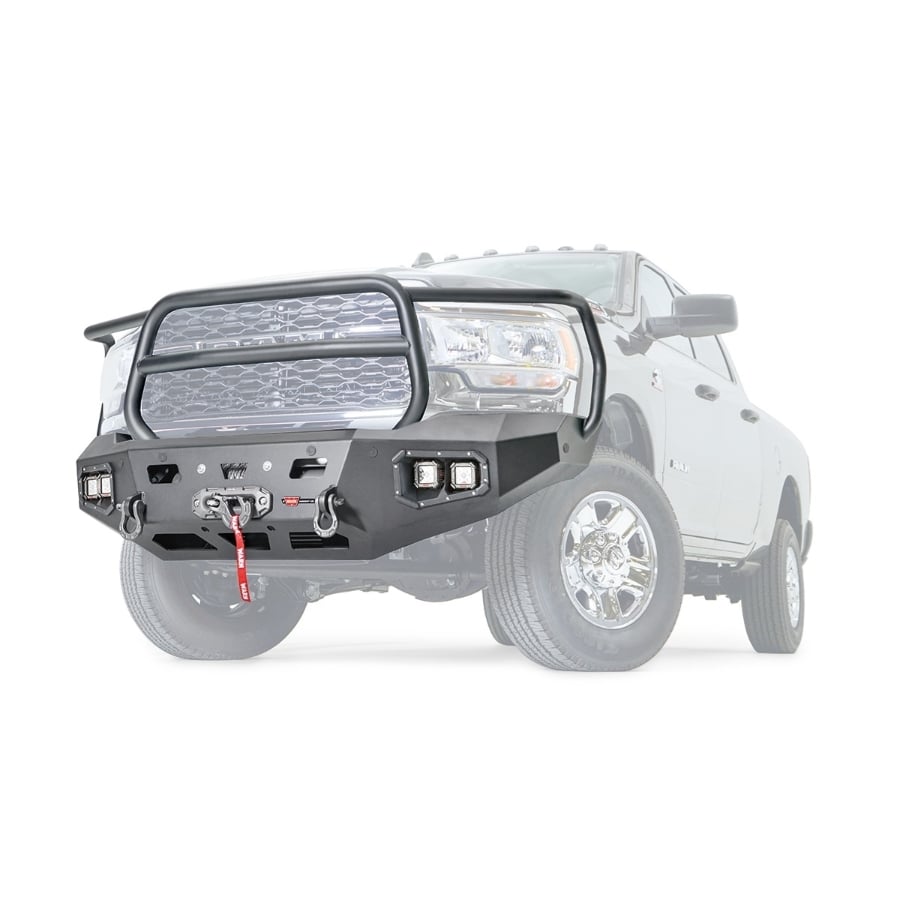 Warn Ascent HD Front Winch Bumpers for 19-23 Ram 2500 and 3500 and 4500 and 5500