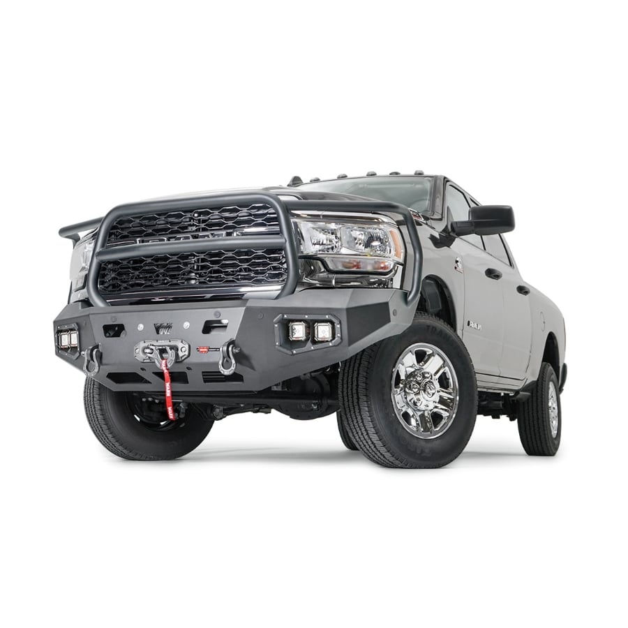 Warn Ascent HD Front Winch Bumpers for 19-23 Ram 2500 and 3500 and 4500 and 5500