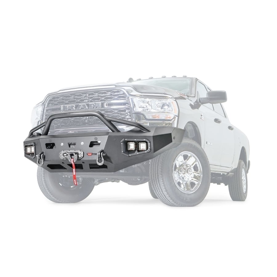 Warn Ascent HD Front Winch Bumpers for 19-23 Ram 2500 and 3500 and 4500 and 5500