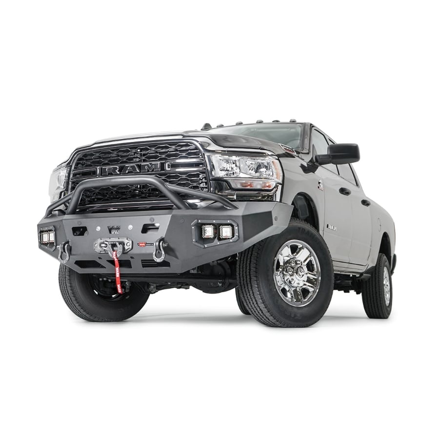 Warn Ascent HD Front Winch Bumpers for 19-23 Ram 2500 and 3500 and 4500 and 5500