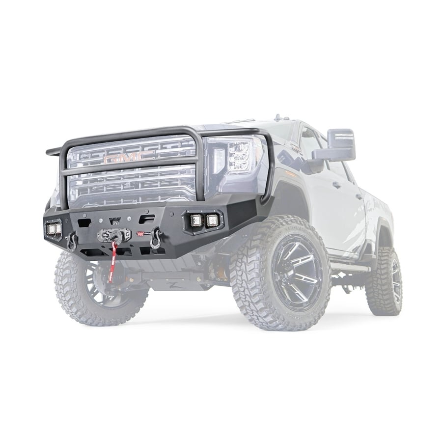 Warn Ascent HD Front Winch Bumpers for 20-23 GMC 2500HD and 3500