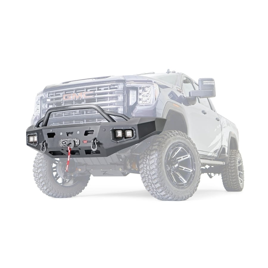 Warn Ascent HD Front Winch Bumpers for 20-23 GMC 2500HD and 3500