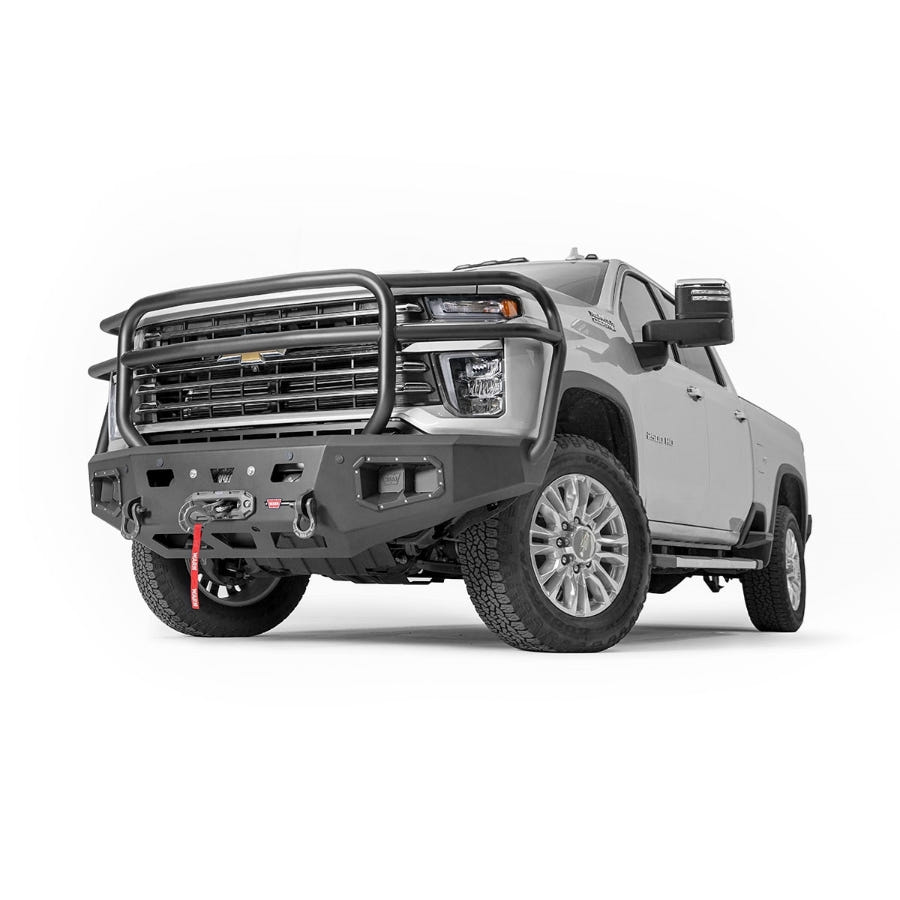 Warn Ascent HD Front Winch Bumpers 20 23 Chevrolet 2500HD/3500