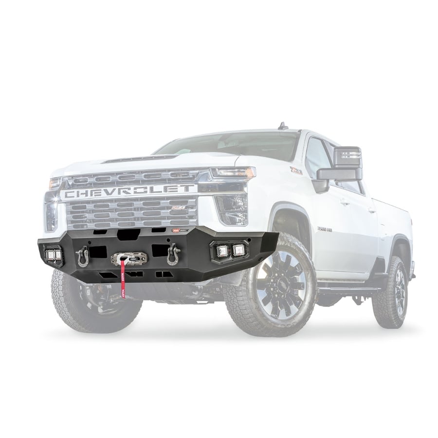 Warn Ascent Front Winch Bumper for 20-23 Chevrolet 2500HD and 3500