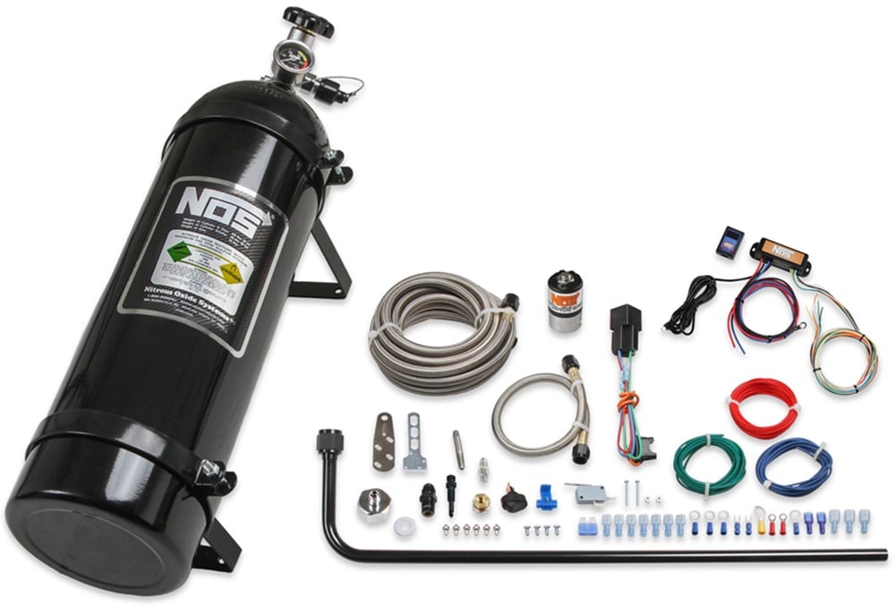 NOS Diesel Nitrous Dry System With Mini 2-Stage Controller 15 lb Blue Or Black Bottle