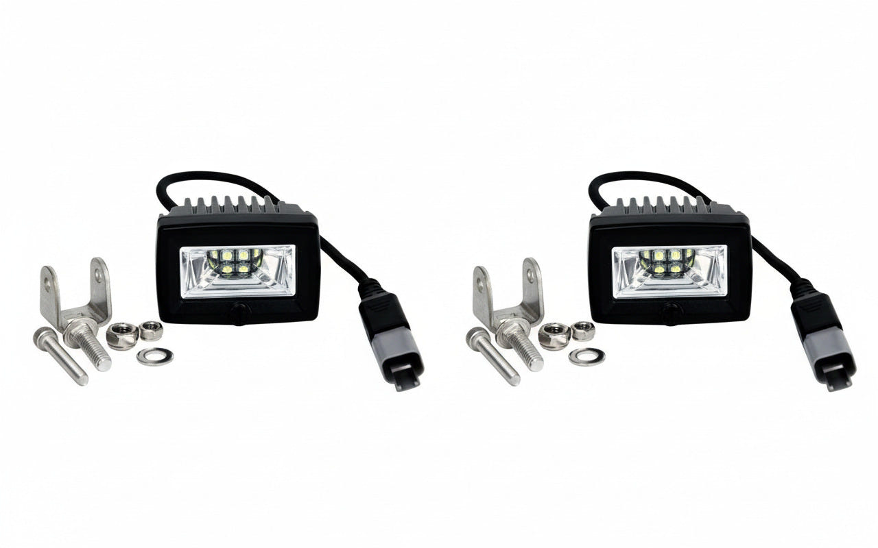 KC HiLiTES C Series 2" LED Flood Beam Light Pair Pack System