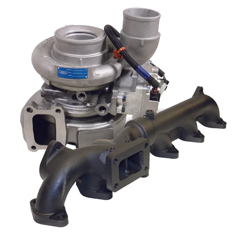 BD Power Screamer Performance Turbo &amp; 2-Piece Exhaust Manifold Package for 13-18 Ram 6.7L Cummins