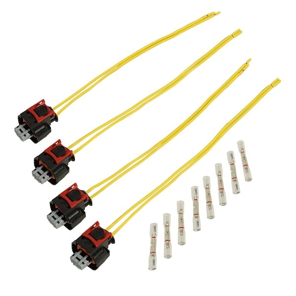 BD Diesel Fuel Injector Electrical Connectors With Pigtail Wires 4-Pack or for 17-23 GM Duramax L5P