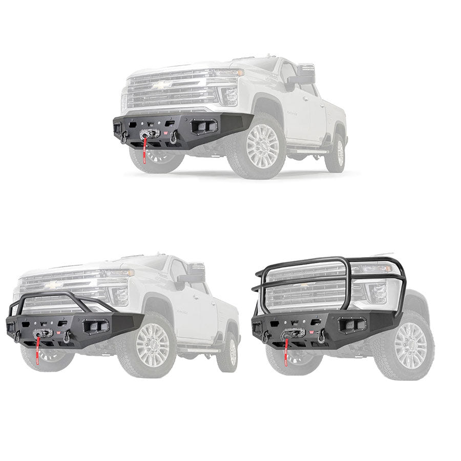 Warn Ascent HD Front Winch Bumpers 20 23 Chevrolet 2500HD/3500
