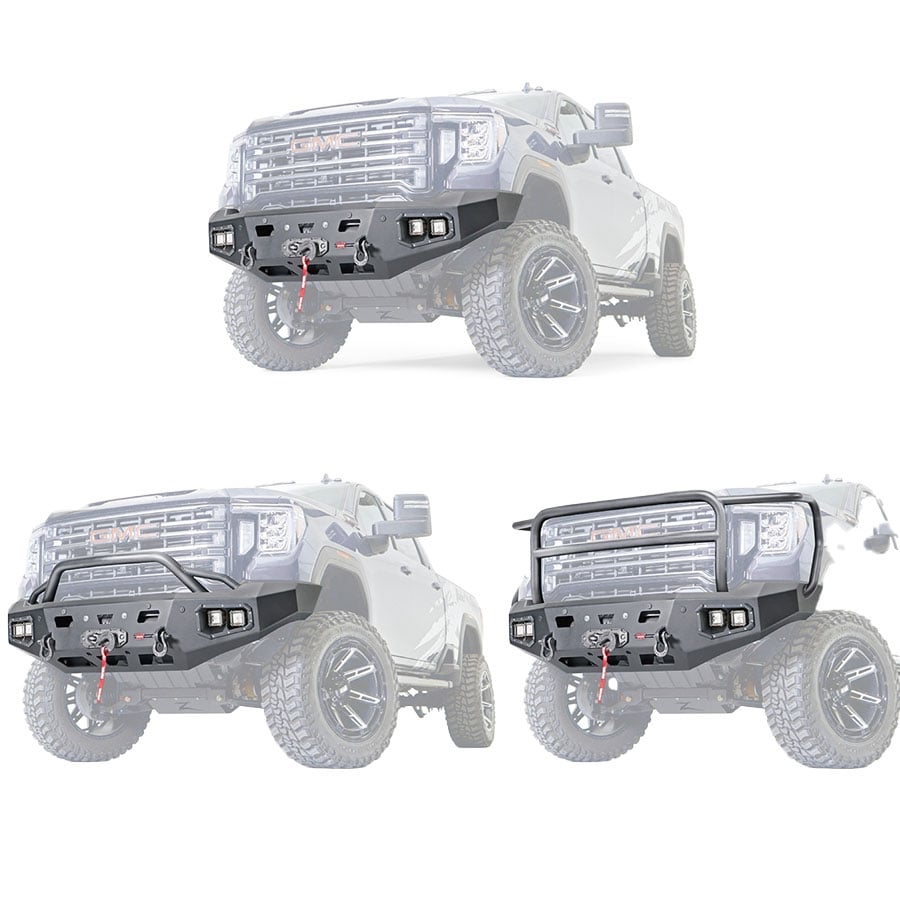 Warn Ascent HD Front Winch Bumpers for 20-23 GMC 2500HD and 3500