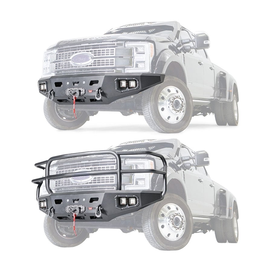 Warn Ascent HD Front Winch Bumpers for 17-22 Ford F-450 and F-550