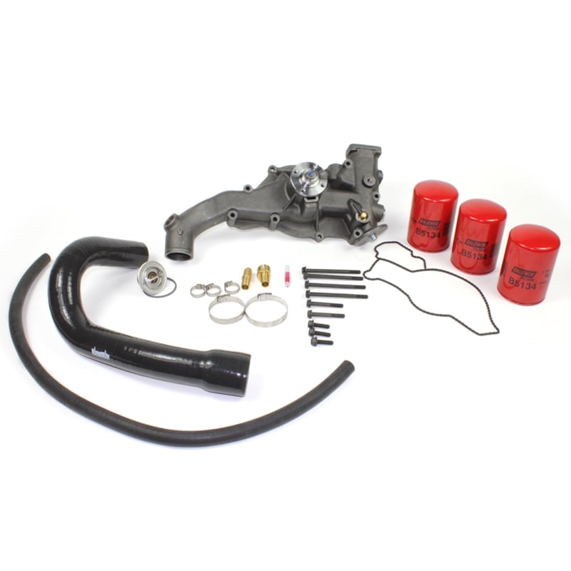 DieselSite Water Pump with Coolant Filter 99 03 7.3L Ford Powerstroke