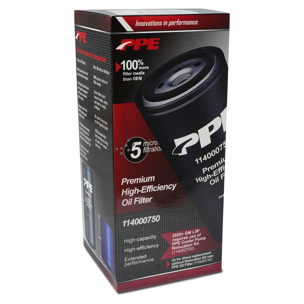 PPE Premium Deep High Efficiency Engine Oil Filter for 20-25 GM 6.6L Duramax L5P