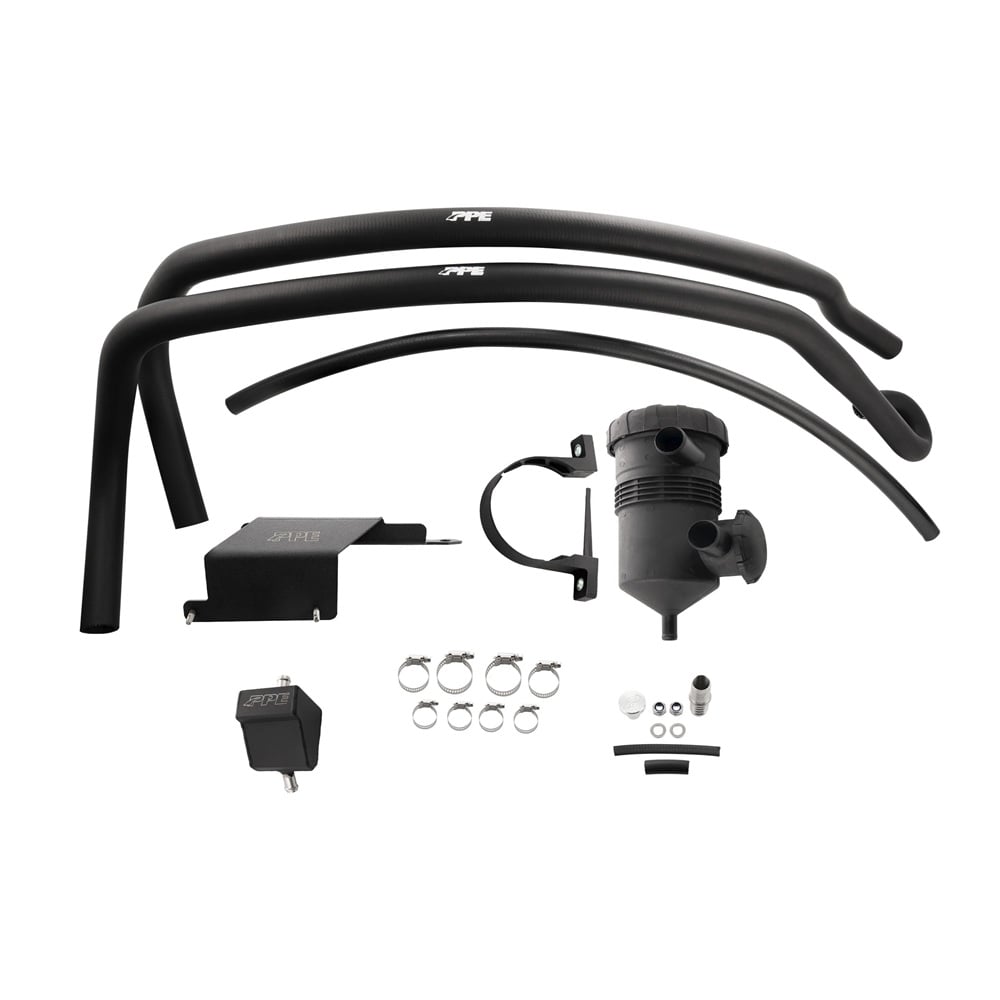 PPE Crankcase Ventilation Oil and Water Separator Catch Can Kit for 20-25 GM 1500 3.0L Duramax