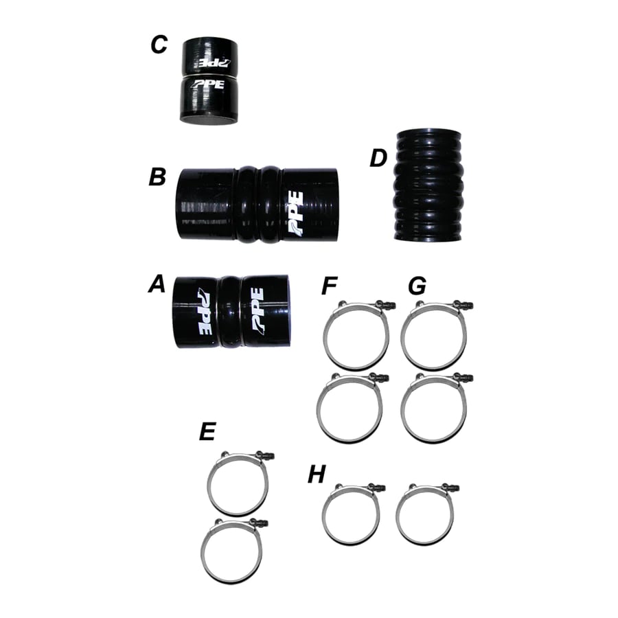 PPE Silicone Hose Kit for Intercooler for 01-16 6.6L GM Duramax