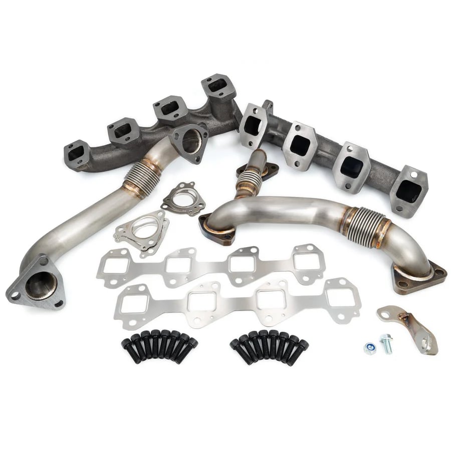 PPE High Flow Exhaust Manifolds with Up-Pipes-50 State Legal for 01-10 Duramax