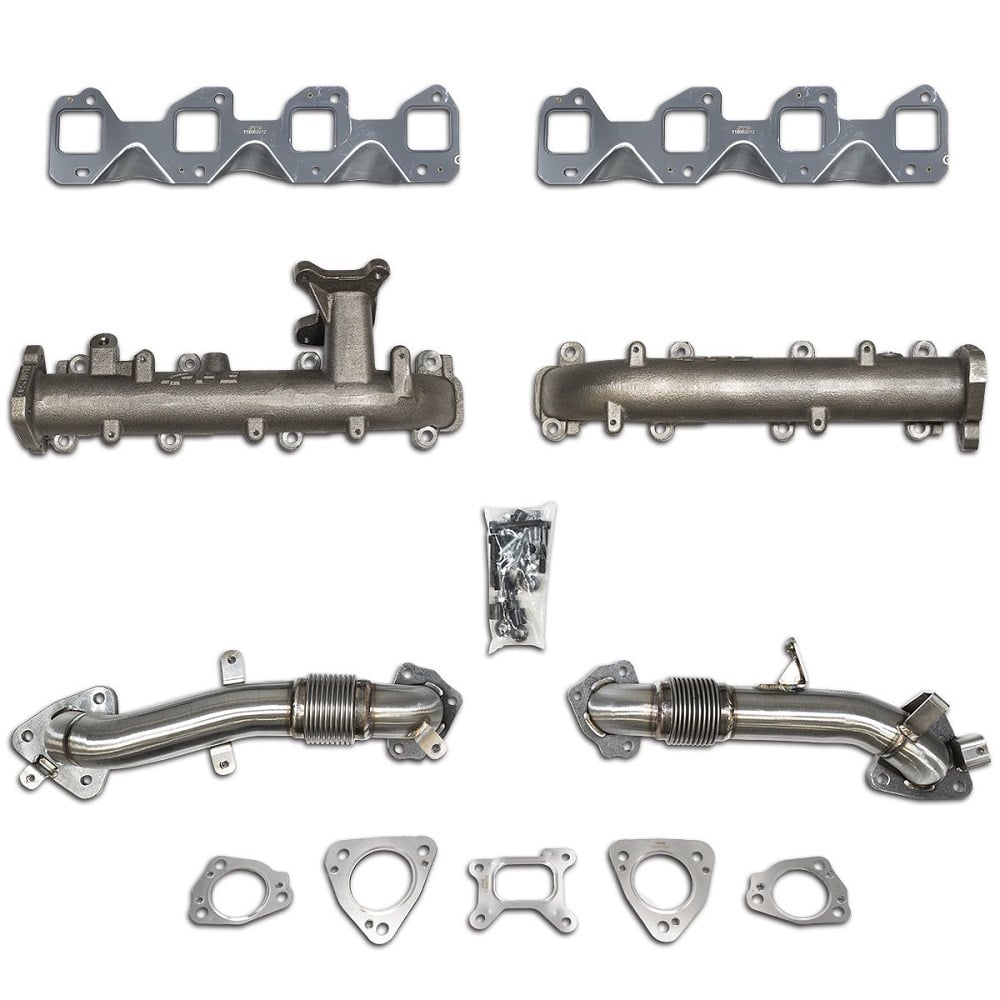 PPE High Flow Exhaust Manifolds with Up-Pipes for 17-25 Duramax L5P