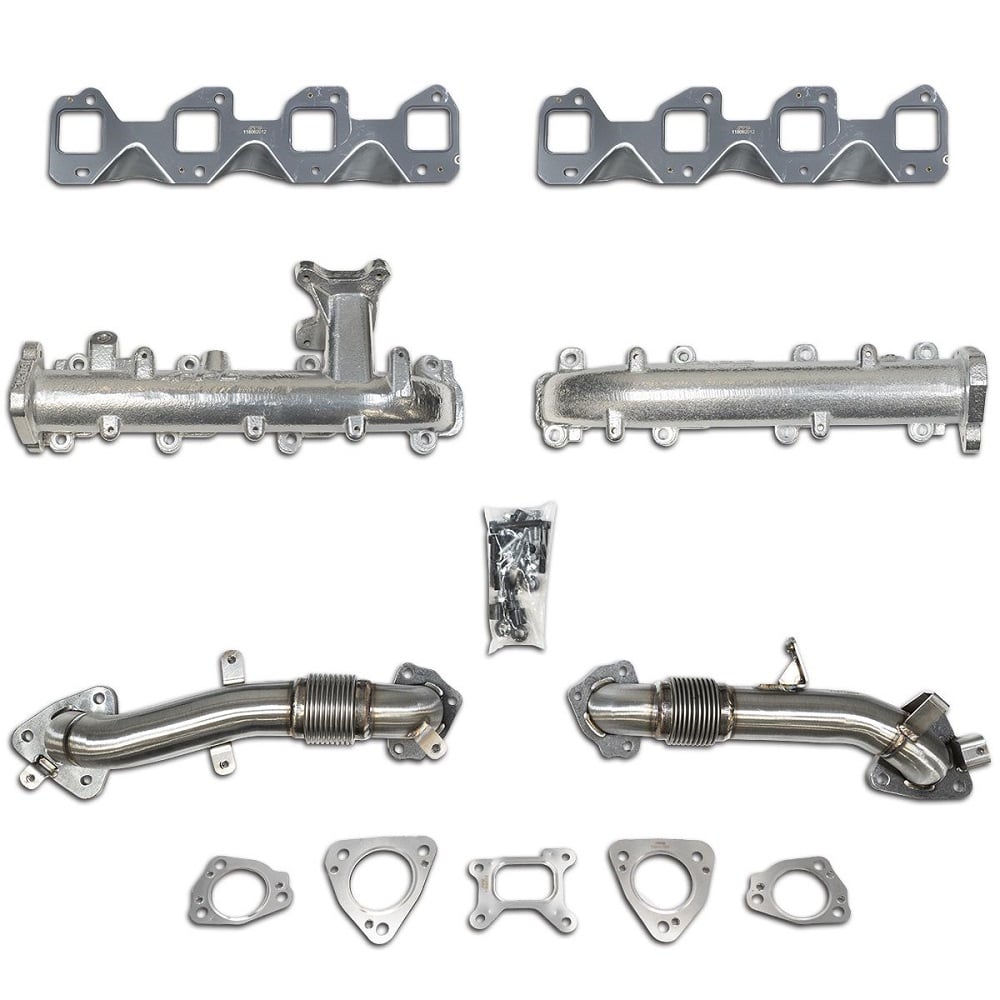 PPE High Flow Exhaust Manifolds with Up-Pipes for 17-25 Duramax L5P