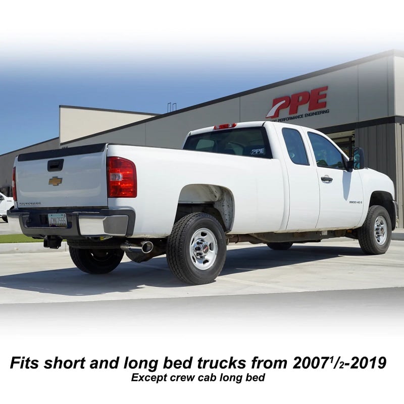 PPE 304 Stainless Steel DPF Back 4" Exhaust Kit for 07.5-17 GM 6.6L Duramax