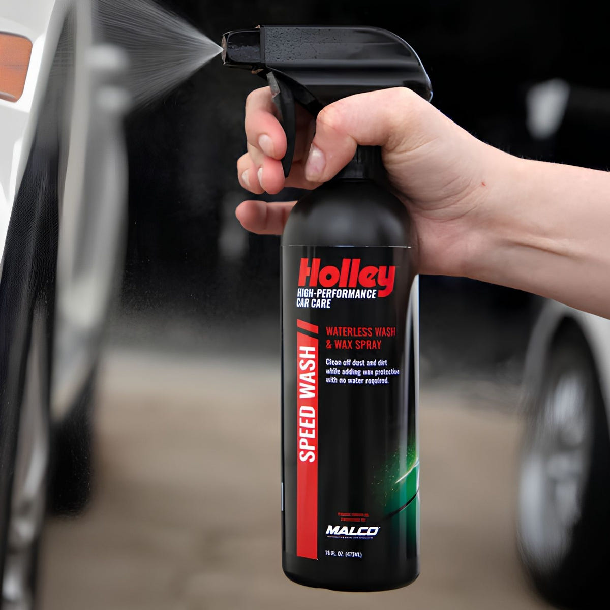 Holley Speed Wash waterless car cleaner and wax for paint glass metal and plastic