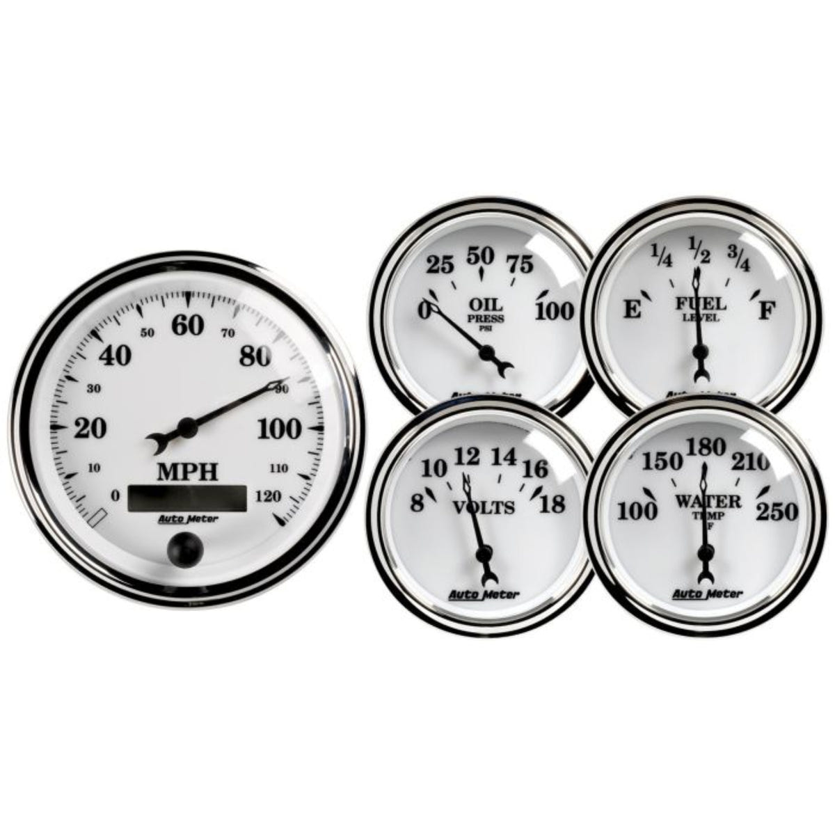 Auto Meter 3-3/8" And 2-1/16" 5 Piece Gauge Kit