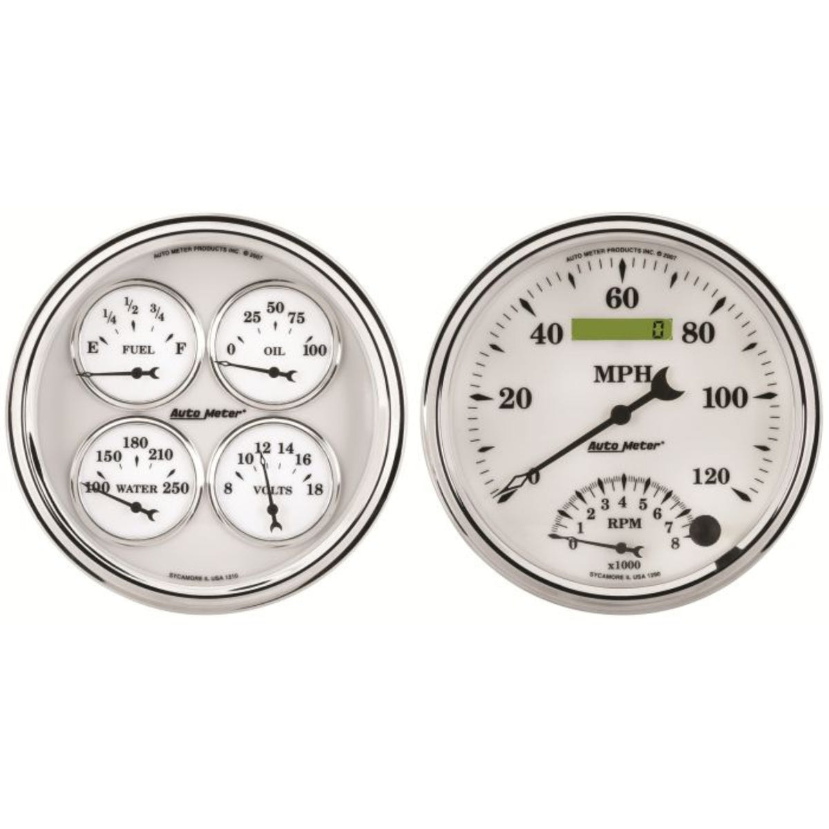 Auto Meter Quad And Tachometer/Speedometer 2 Piece Gauge Kit