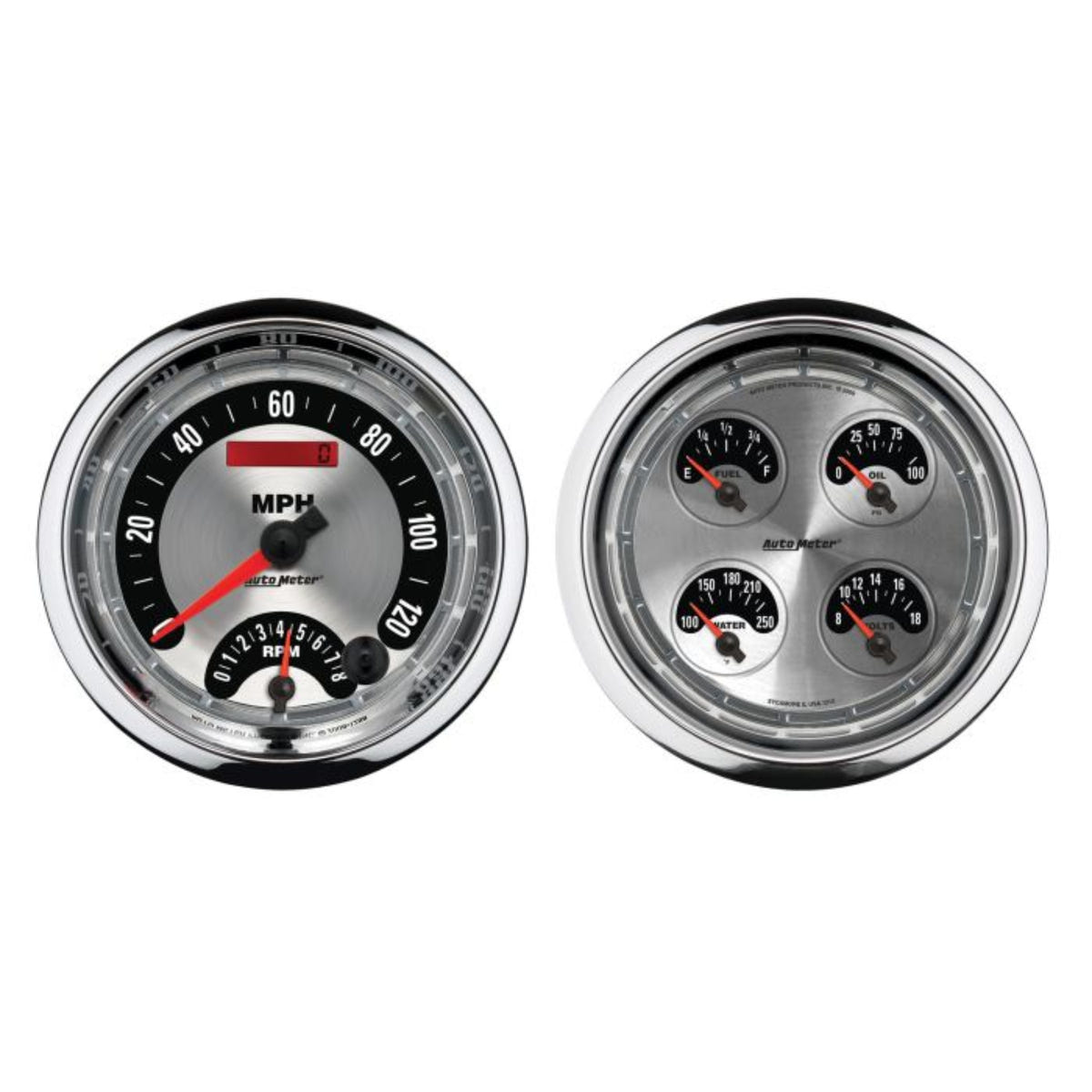 Auto Meter Quad And Tachometer/Speedometer 2 Piece Gauge Kit
