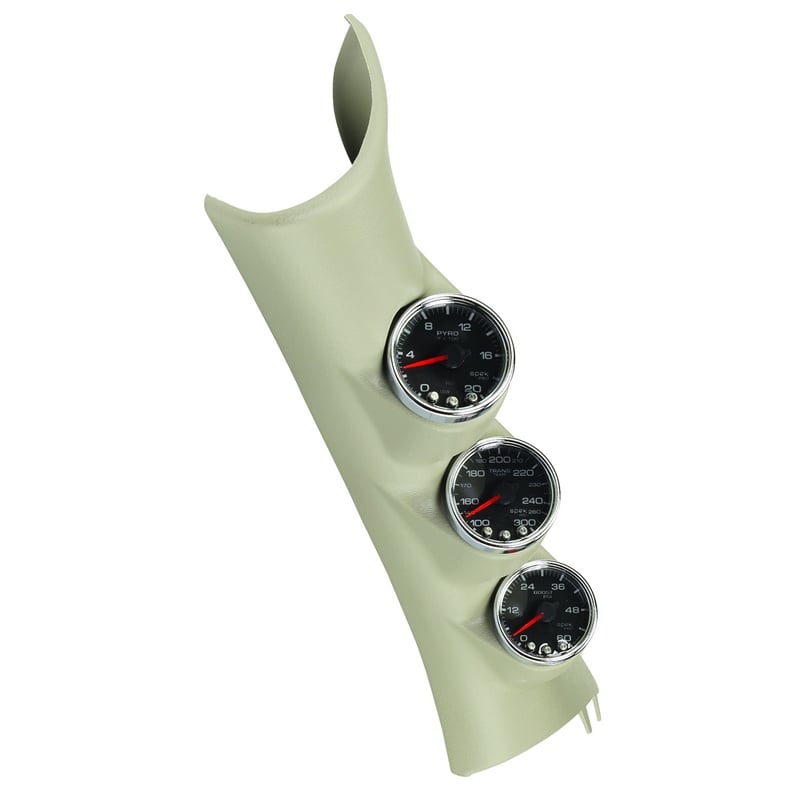Auto Meter Spek Pro 3 Gauge Pillar Kit EGT, Boost, Trans for 10-18 Dodge 6.7L Cummins and EcoDiesel