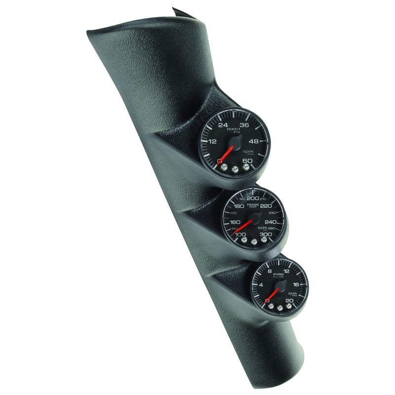 Auto Meter Spek Pro Triple Full Pillar Gauge Kit EGT, Boost, Trans for 98-02 Dodge Ram 5.9L Cummins