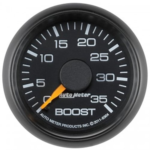 Auto Meter "Factory Match" Boost Gauge 2 Pressure Range Options for 01-07 6.6L GM Duramax Match