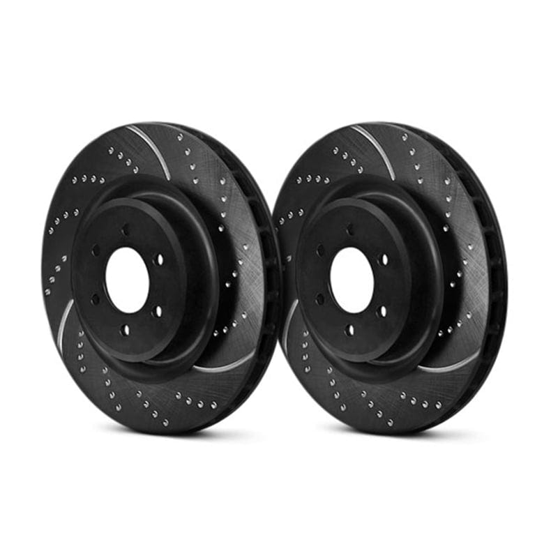 EBC Stage 8 Dimpled and Slotted Rear Brake Rotor and Pad Kits for 01-10 GM 2500HD for 04-19 3500 SRW and DRW