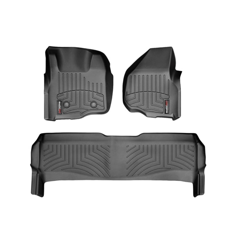 WeatherTech DigitalFit Floor Liner Set w and 2 Piece Front for 11-12 Ford SuperDuty Crew Cab