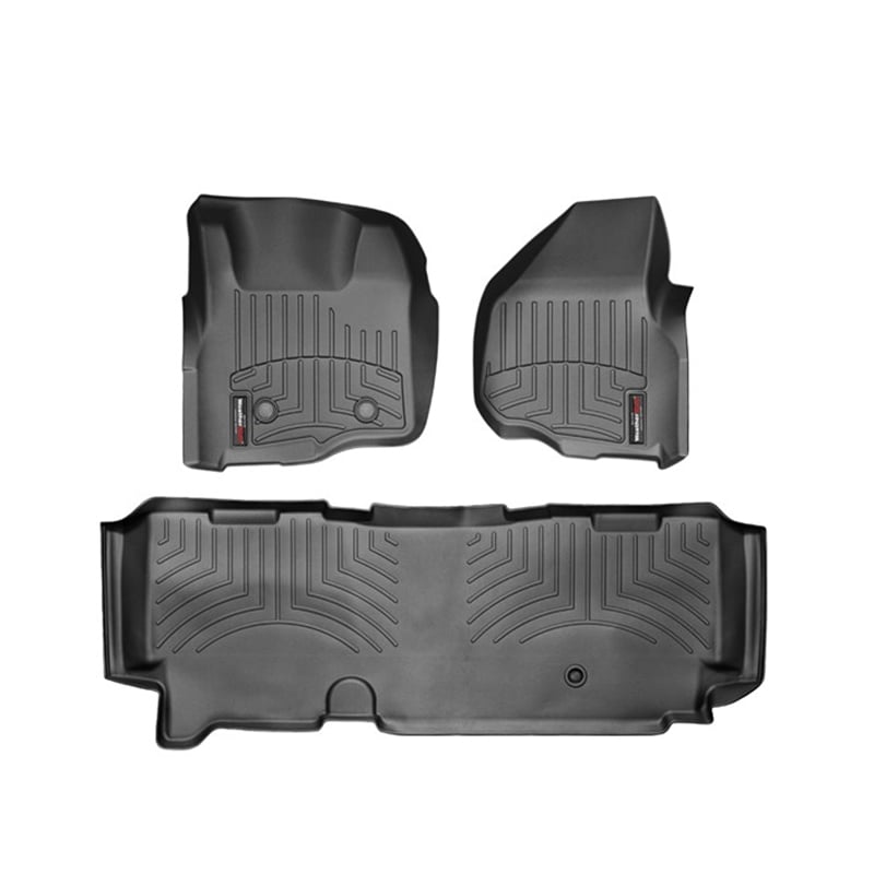 WeatherTech DigitalFit Floor Liner Set w and 2 Piece Front for 11-12 Ford SuperDuty Extended Cab