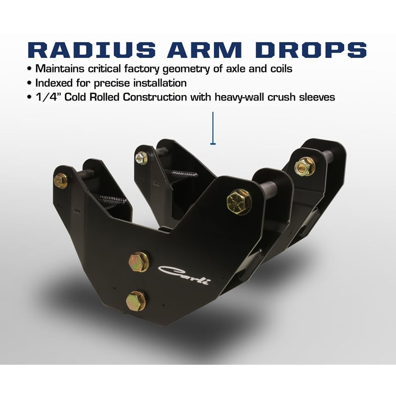 Carli Radius Arm Drops for 14-25 Ram 2500 and for 13-25 Ram 3500