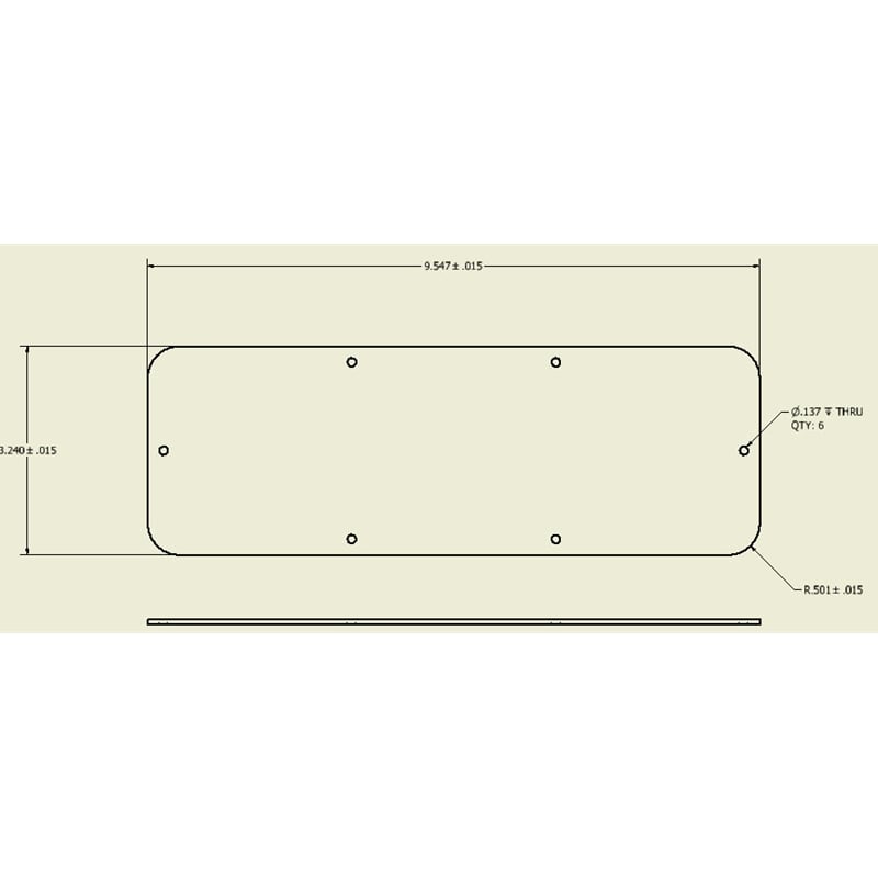 Longhorn Fab Shop Center Console Switch Panel (Blank) 01-07 6.6L