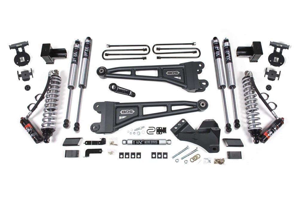 BDS Suspension 5" Performance Coilover Radius Arm System for 20-22 Ford 6.7L Powerstroke F250 and 350