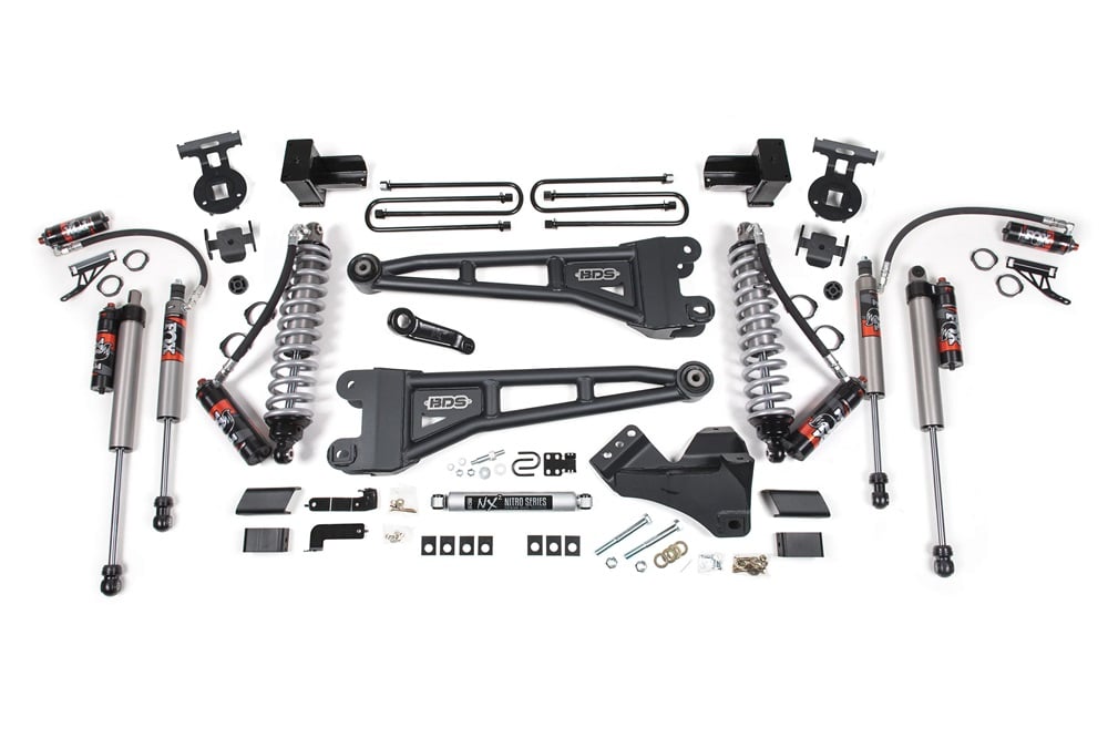 BDS Suspension 5" Performance Coilover Radius Arm System for 20-22 Ford 6.7L Powerstroke F250 and 350