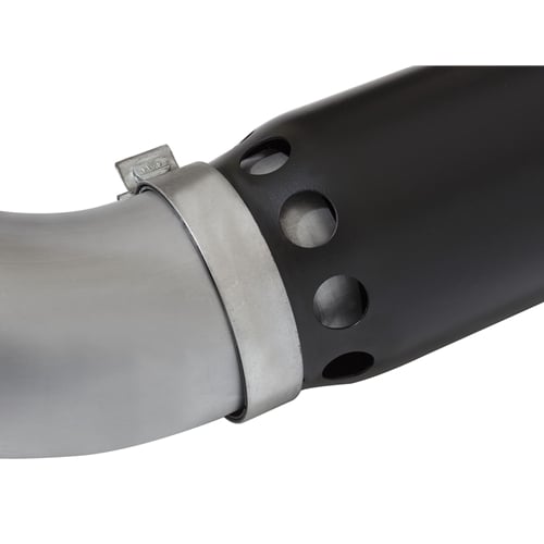 AFE ATLAS 5" Aluminized Exhaust w and Black Tip for 16-19 Nissan Titan XD 5.0L Cummins