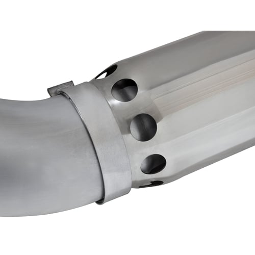 AFE ATLAS 5" Aluminized Exhaust w and Polished Tip for 16-19 Nissan Titan XD 5.0L Cummins