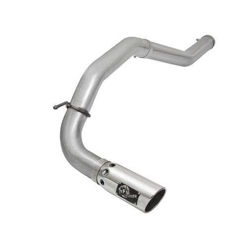 AFE ATLAS 4" Aluminized Exhaust w and Polished Tip for 16-19 Nissan Titan XD 5.0L Cummins