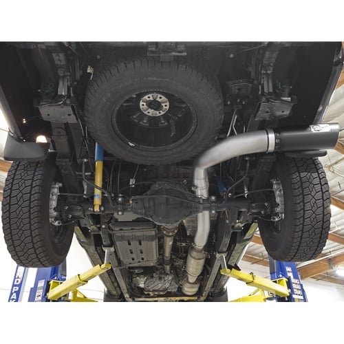 AFE Large Bore HD 5" Stainless Exhaust w and Black Tip for 16-19 Nissan Titan XD 5.0L Cummins